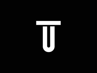 initial letter UT TU logo vector concept