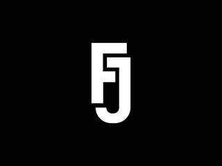initial letter FJ JF logo vector concept