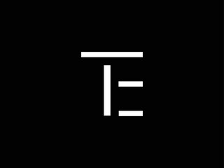 initial letter ET TE  logo vector concept