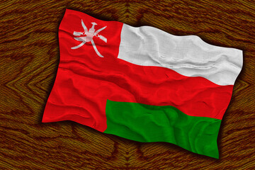 National flag  of Oman. Background  with flag  of Oman