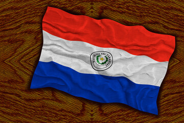National flag  of Paraguay. Background  with flag  of Paraguay