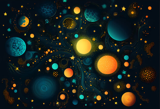 sternenbild mit planeten