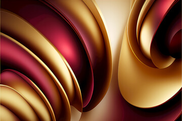 abstract background with circles, golden, red. 
