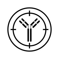 target antibody icon vector