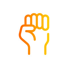 fist gradient icon