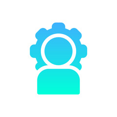 leadership flat gradient icon
