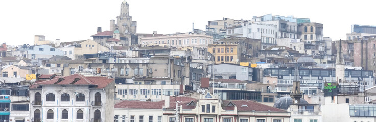 Isolated PNG cutout of a cityscape in Istanbul on a transparent background, ideal for photobashing,...