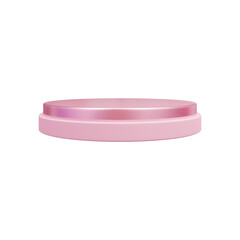 pink podium 3d rendering illustration