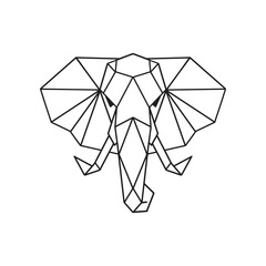 Elephant Lowpoly illustration