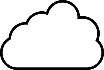 Clouds line icon. Storage solution element, databases, networking, software image, cloud and meteorology concept. Vector line art illustration.