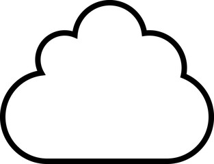 Clouds line icon. Storage solution element, databases, networking, software image, cloud and meteorology concept. Vector line art illustration.