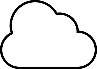 Clouds line icon. Storage solution element, databases, networking, software image, cloud and meteorology concept. Vector line art illustration.