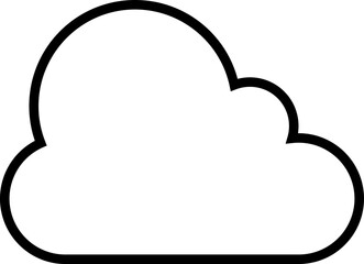 Clouds line icon. Storage solution element, databases, networking, software image, cloud and meteorology concept. Vector line art illustration.