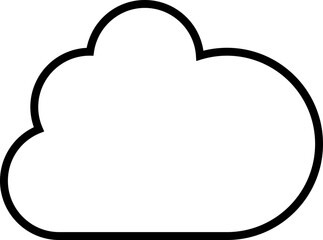 Clouds line icon. Storage solution element, databases, networking, software image, cloud and meteorology concept. Vector line art illustration.