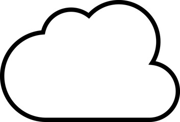 Clouds line icon. Storage solution element, databases, networking, software image, cloud and meteorology concept. Vector line art illustration.