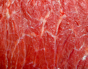 Raw meat.The texture of the beef.