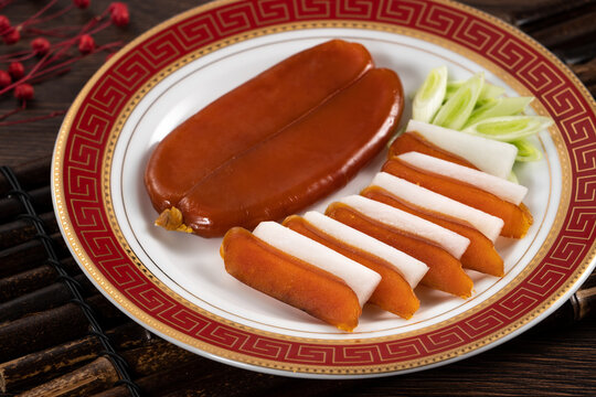 Delicious fresh mullet roe for Chinese lunar new year gift basket celebration.