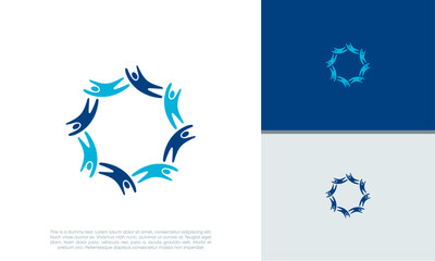 Obraz premium Human Resources Consulting Company, Global Community Logo.