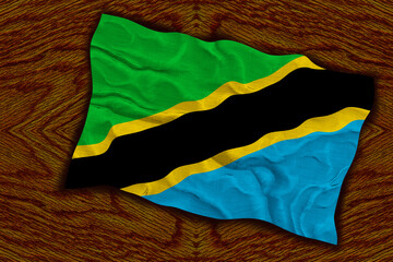 National flag of Tanzania.  Background  with flag of Tanzania.