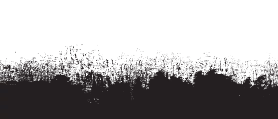 Gordijnen Black brush stroke background. Black ink splash on backdrop. Brush background for wallpaper, paint splatter template, dirt banner, watercolor design, dirty texture. Trendy brush background, vector © Marinko
