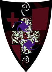 Lilith. Coat of arms, emblem, shield, tattoo design