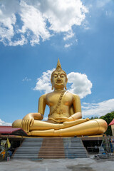 Big Golden Buddha Statue At Saraburi Temple,
