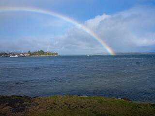 rainbow over the sea