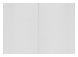 見開きの白いノート、影なしテンプレート