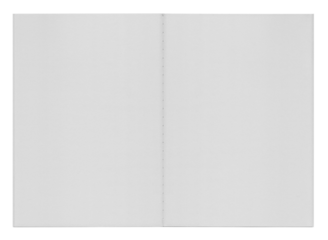 見開きの白いノート、影なしテンプレート