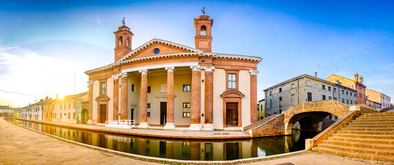 historic old town of Comacchio in italy - obrazy, fototapety, plakaty
