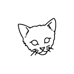 vector illustration of a cat's head