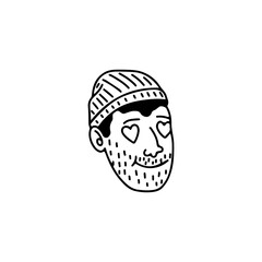 vector illustration of funny guy character