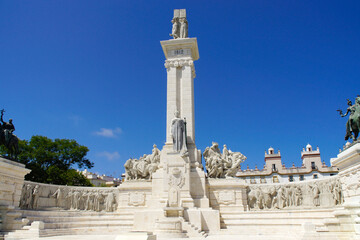 Cadiz (Spain). Monument to the Cortes of 1812 in the city of Cadiz,