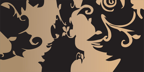 Abstract background field square vector illustrations