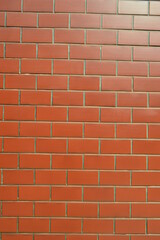red brick wall background, smooth surface 