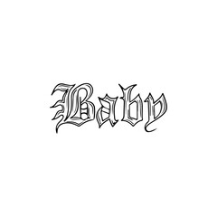 baby lettering vector with concept