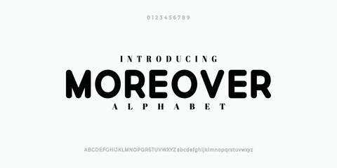 Modern Bold Font. Regular Italic Number Typography urban style alphabet fonts for fashion, sport, technology, digital, movie, logo design, vector illustration
