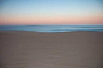 landscape at sunset in the beautiful Nazare north beach.
