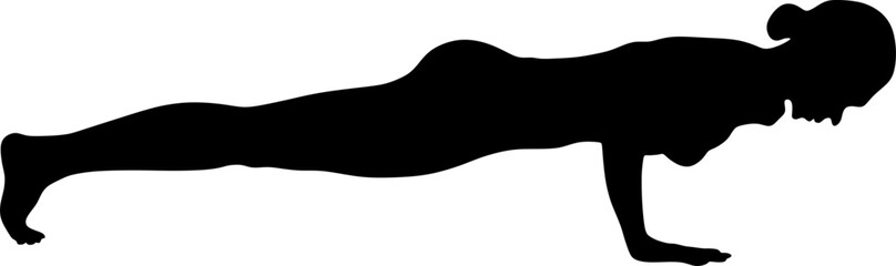 yoga in silhouette vector art on background