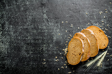 Fragrant rye bread with spikelets.