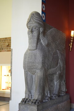 Assyrisches Mischwesen im Pergamonmuseum in Berlin am 18.01.2023