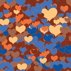 Seamless pattern with hearts. Vector file for designs.