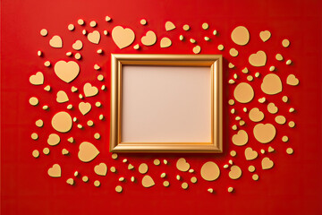 valentine's day theme photo frame, heart decoration