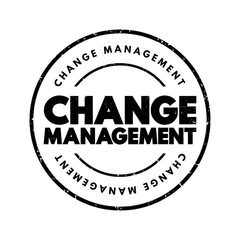 Change Management text stamp, concept background