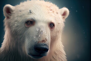 Melancholic Polar Bear, Climate Change, Climate Issue, global warming