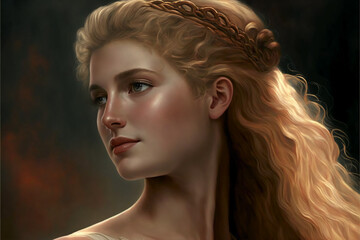 Helen of Troy or Helen of Sparta, a character from Greek mythology. Generative AI.