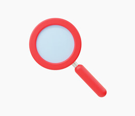 3d Realistic Magnifying glass vector illustration