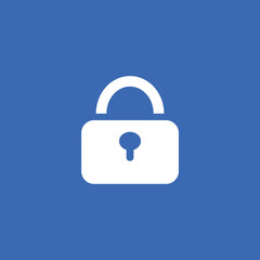 Padlock icon secure simple vector icon flat