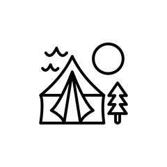 Tent icon in vector. Logotype