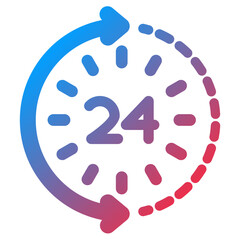 24 Hours Icon Style